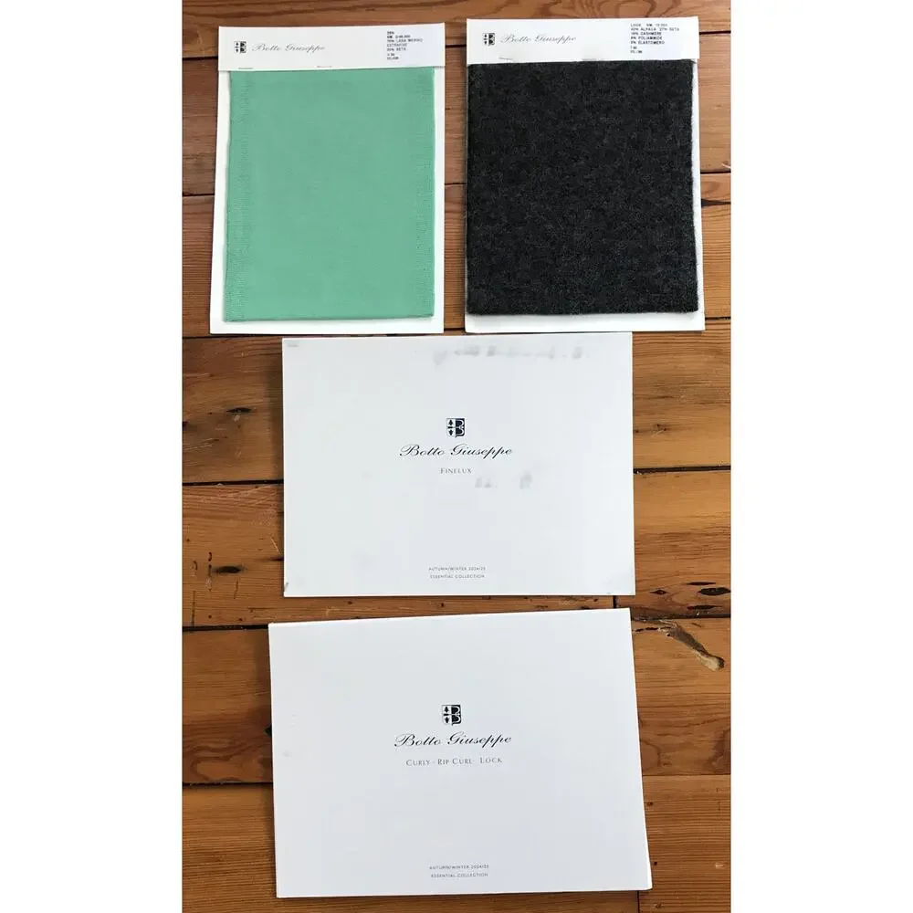 Set Lot 4 Botto Giuseppe 2024 Seasonal Fabric Wool Designer Italy Samples Books